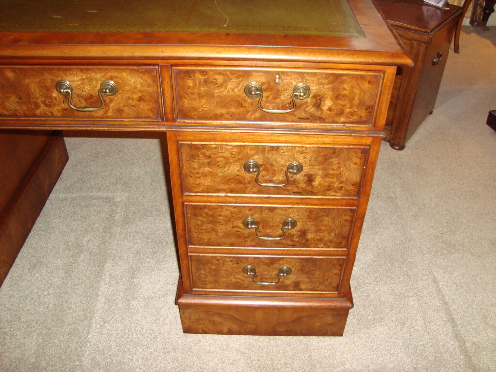 Fine quality reproduction pedestal desk Dorking Desks