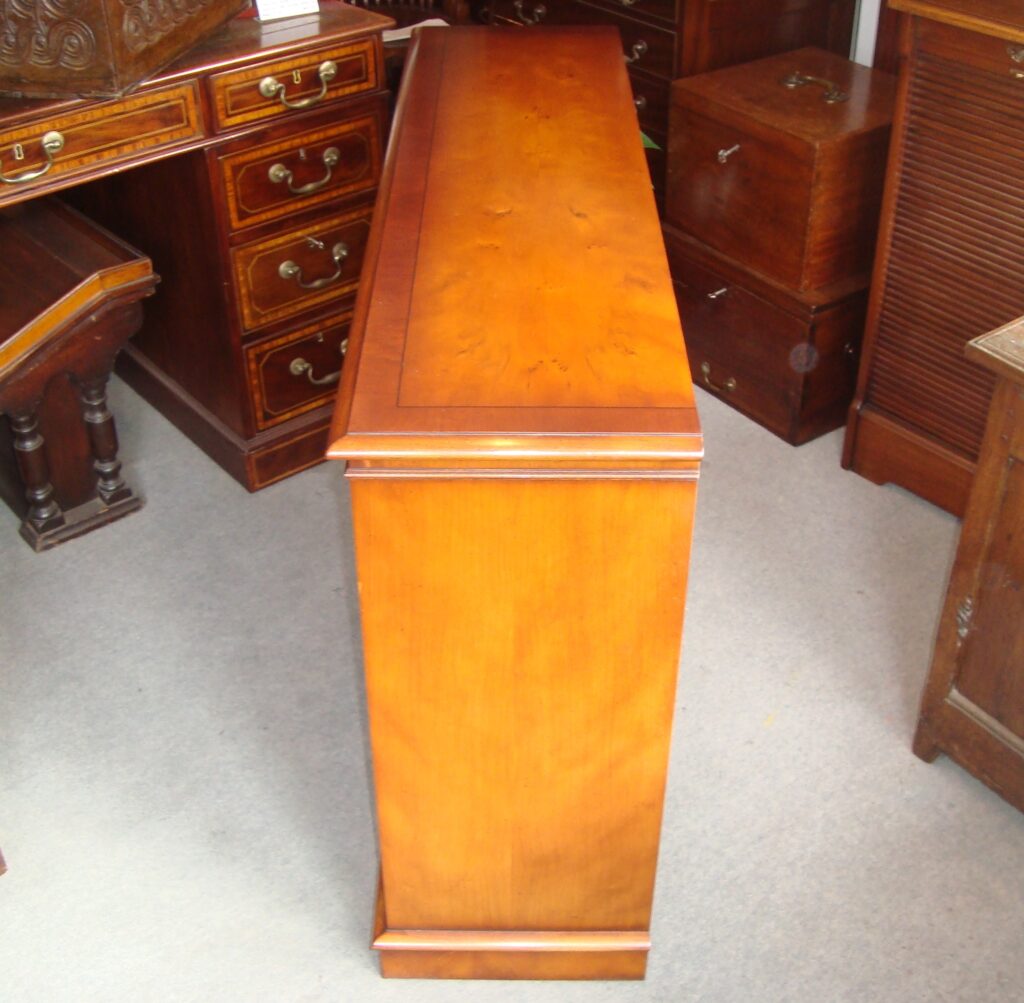 Fine quality reproduction yew wood Dorking Desks