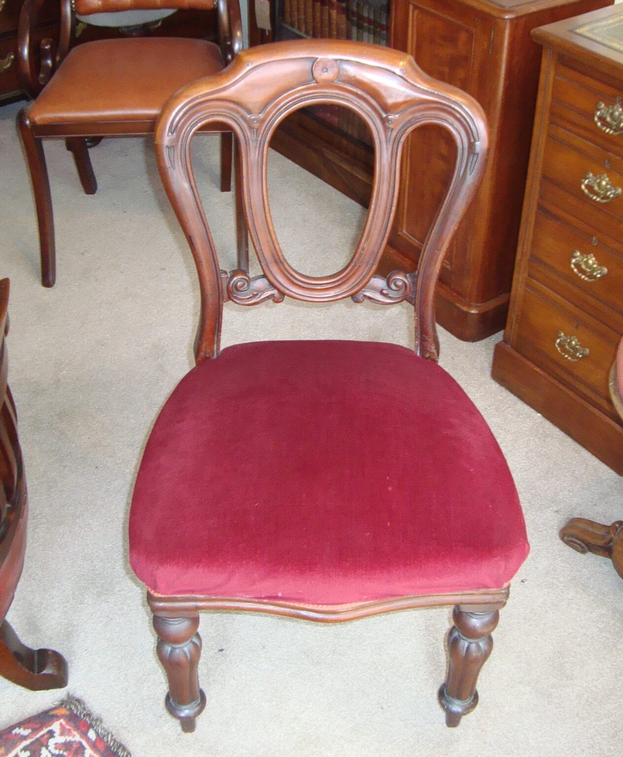 Lovely Victorian swivel desk chair awaiting restoration Dorking Desks