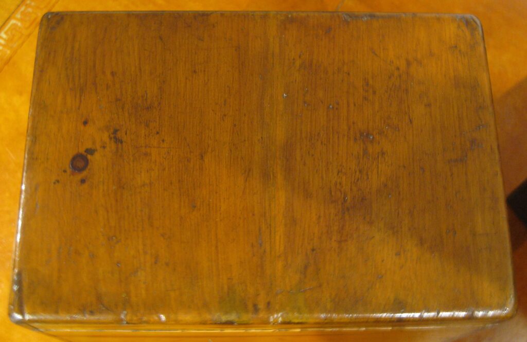 Edwardian pine glass slide box Dorking Desks